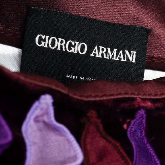 Giorgio Armani AW/06 Runway Velvet Silk Frill Skirt - Picture 10 of 12